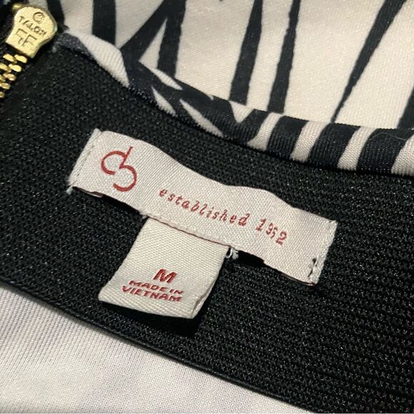 Vintage db Established 1962 Black White Palm Print Stretch Pencil Skirt Sz M - Picture 10 of 11